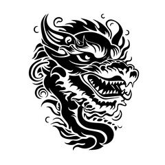 Majestic Chinese Dragon Vector Art