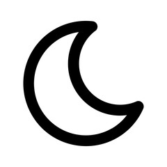 half moon line icon