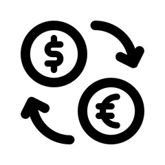 money exchange line icon