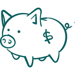 Hand Drawn Doodle Bank