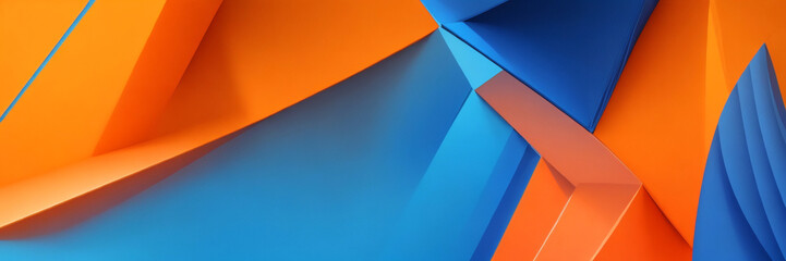 最小限の青い幾何学的な背景。オレンジ色の線を使用した動的な形状の構成。抽象的な背景のモダンなヒップスターの未来的なグラフィック。ベクトルの抽象的な背景テクスチャ デザイン、明るいポスター、バナー