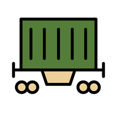 Box Cargo Logistics Filled Outline Icon