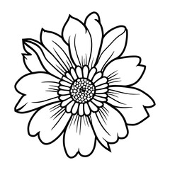 Hand drawn simple flower illustration