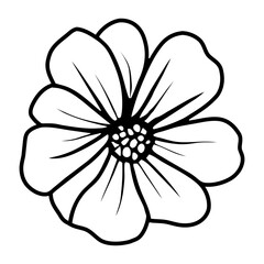 Hand drawn simple flower illustration