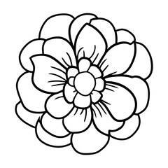 Hand drawn simple flower illustration