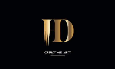 DH, HD, D, H abstract letters logo monogram