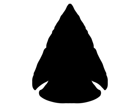 recommend clip art: Native American stone arrowhead silhouette vector art
