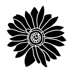 Hand drawn simple flower illustration