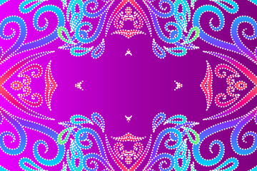 Beautiful colourful background pattern batik ethnic dayak borneo pattern 