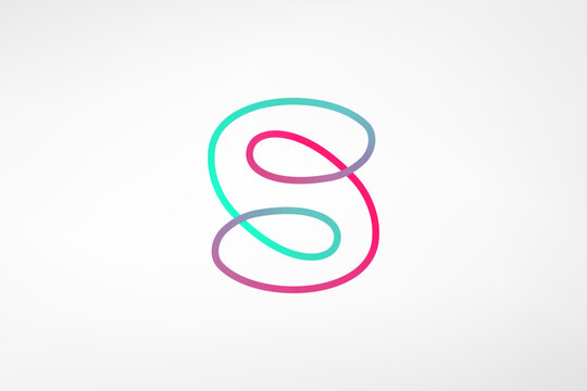 Unique and playful S flexible line logo. A versatile initial logo for your various companies.