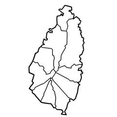 Saint Lucia political map 