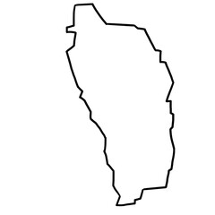Dominica map outline