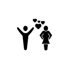 declaration of love concept line icon. Simple element illustration. declaration of love concept outline symbol design.