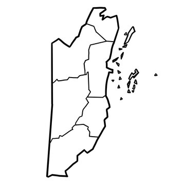 Belize political map 