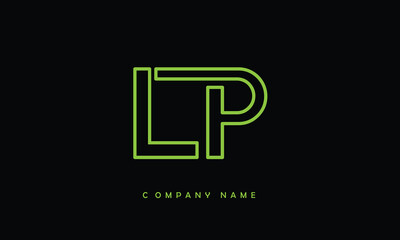 LP, PL, L, P Abstract Letters Logo Monogram