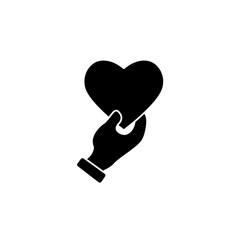 give love concept line icon. Simple element illustration. give love concept outline symbol design.