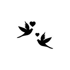 love birds concept line icon. Simple element illustration. love birds concept outline symbol design.