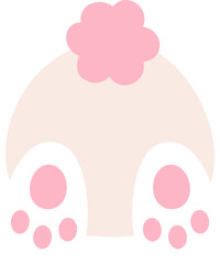 Cute bunny butt vector. Rabbit Tail SVG.