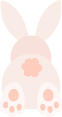 Cute bunny butt vector. Rabbit Tail SVG.
