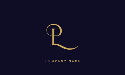 LP, PL, L, P Abstract Letters Logo Monogram