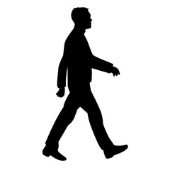 silhouette of man walking