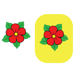  flower are very colorful-vector Artwork. A beautiful  flower vector art work. Red Hibiscus Flower  Vector art illustration isolated on white 