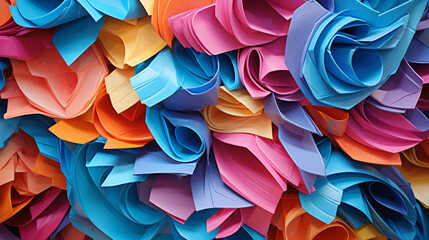 Lots of colorful papers