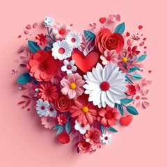 Fototapeta premium Romantic background. Beautiful flowers Valentine's Day. Romantic background with flowers for birthday, wedding. Spring background with flowers