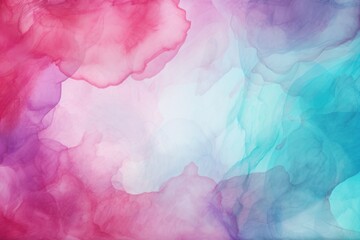 Abstract watercolor paint background by pale turquoise and wine red with liquid fluid texture for background