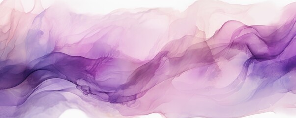 Abstract watercolor paint background by orchid purple and khaki with liquid fluid texture for background