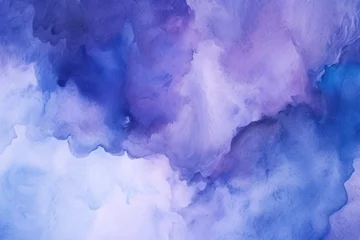 Fototapeten Abstract watercolor paint background by navy blue and purple with liquid fluid texture for background, banner © Celina