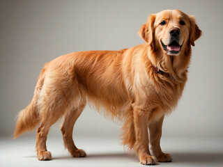 Golden retriever isolated on white background