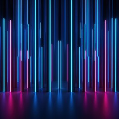 Modern wallpaper with glowing vertical lines