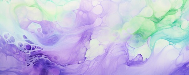 Abstract watercolor paint background by lime green and lavender with liquid fluid texture for background, banner 