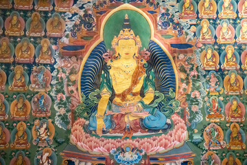 Buddha. Frescoes of Choghang Hall, Hemis Monastery