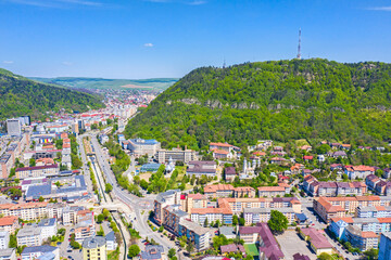 Aerial cityscape of Piatra Neamt - 703418394