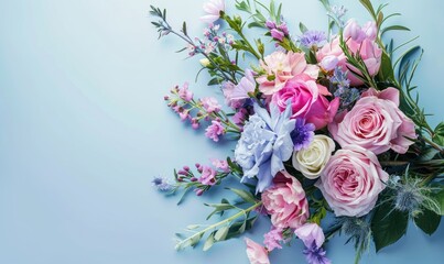 Obraz na płótnie Canvas Beautiful flowers. Valentine's Day. Romantic background with flowers for birthday, wedding. Spring background with flowers