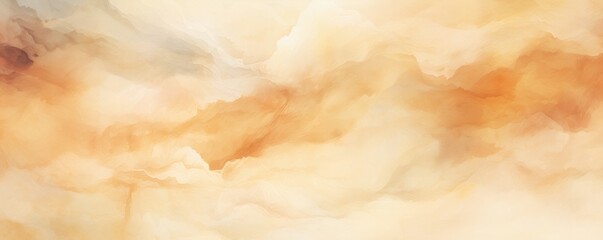 Abstract watercolor paint background by cyan and beige with liquid fluid texture for background, banner  - obrazy, fototapety, plakaty
