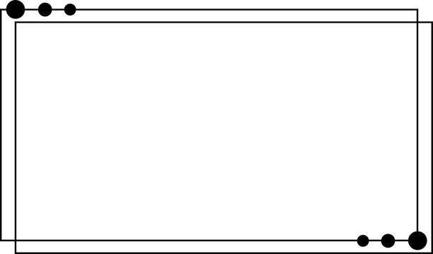 Minimalist frame outline for element and illustration