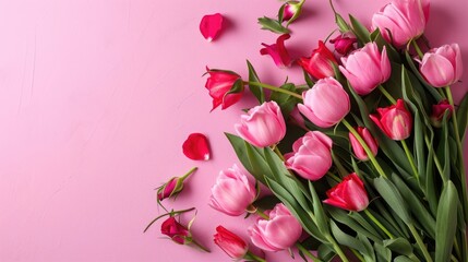 Beautiful flowers Valentine's Day. Romantic background with flowers for birthday, wedding. Spring background with flowers