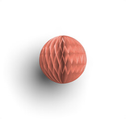Peach Big Honeycomb Paper Ball