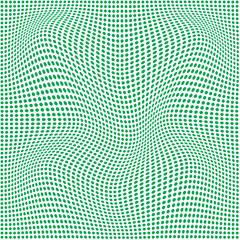 abstract green color small polka dot wavy distort pattern