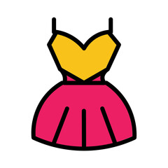Cloth Lady Dress Filled Outline Icon