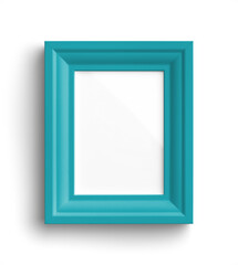 Blue Portrait Picture Frame with Glass