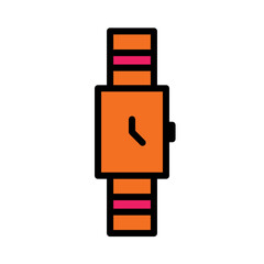 Gift Time Watch Filled Outline Icon