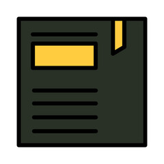 Paper File Job Filled Outline Icon