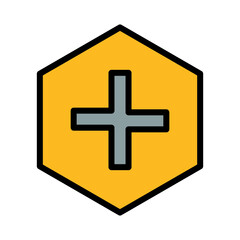 Add Shield Protection Filled Outline Icon