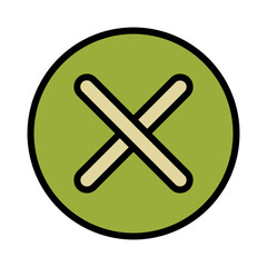 Obraz premium App Essential Remove Filled Outline Icon