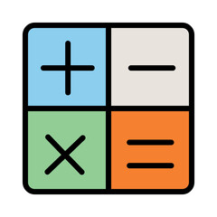 Obraz premium App Calculator User Filled Outline Icon