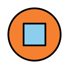 App Essential Pause Filled Outline Icon